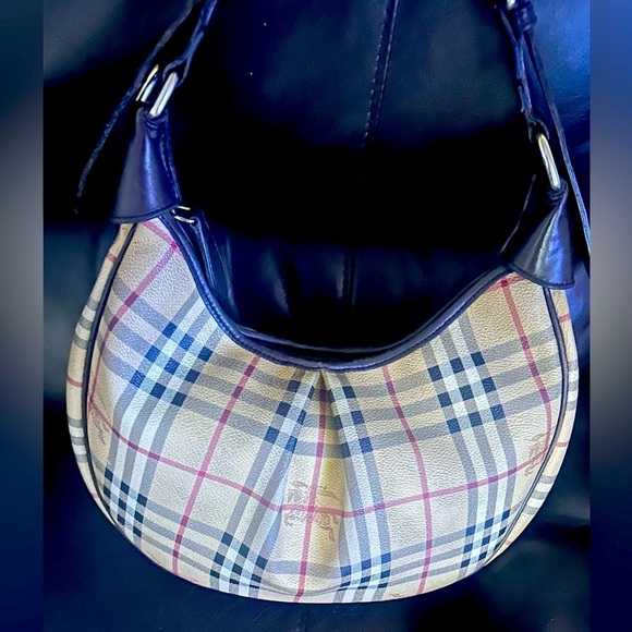 Burberry Brown Haymarket Classic Check Hobo Bag - Picture 16 of 16